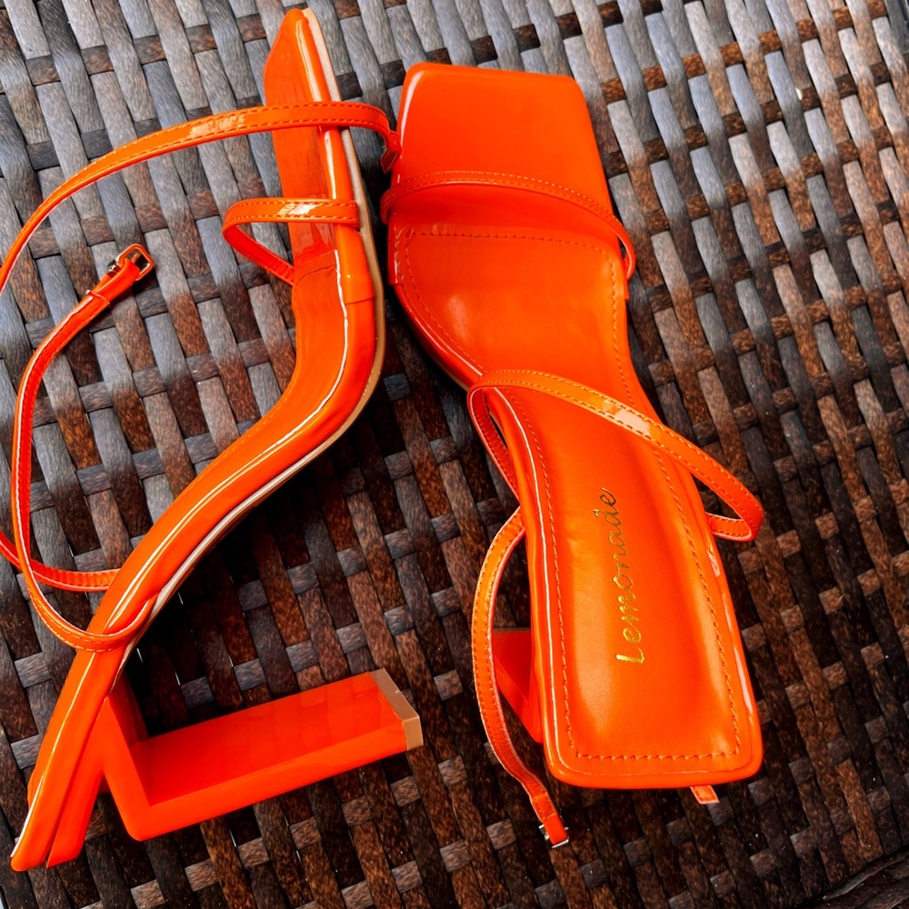 LEMONADE ORANGE HIGH HEELS